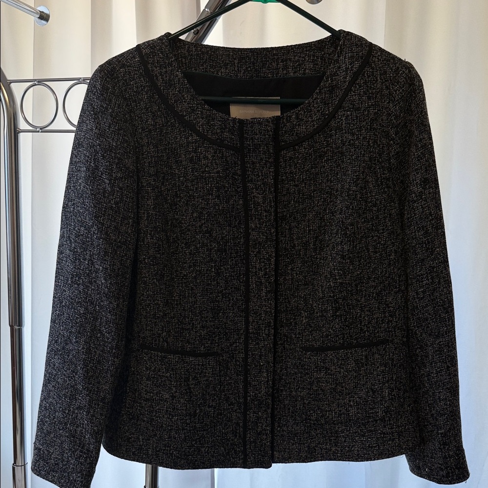 Banana Republic Factory Charcoal and Black Blazer